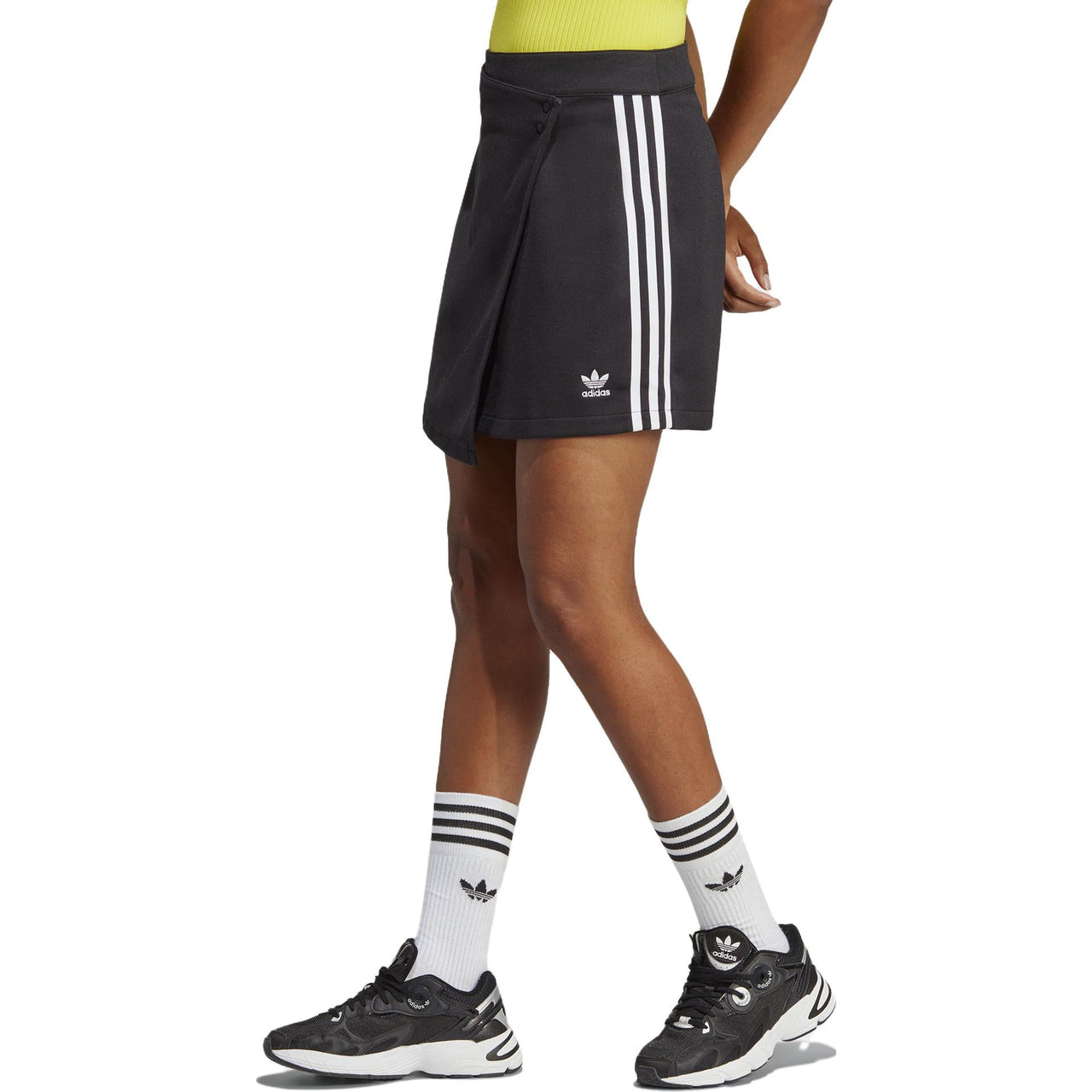 (WMNS) adidas Adicolor Classics 3-Stripes Short Wrapping Skirt Asia Sizing 'Black White' IC5475