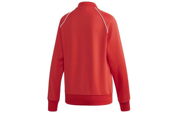 (WMNS) adidas Classic Contrasting Colors Sports Jacket Red FM3313
