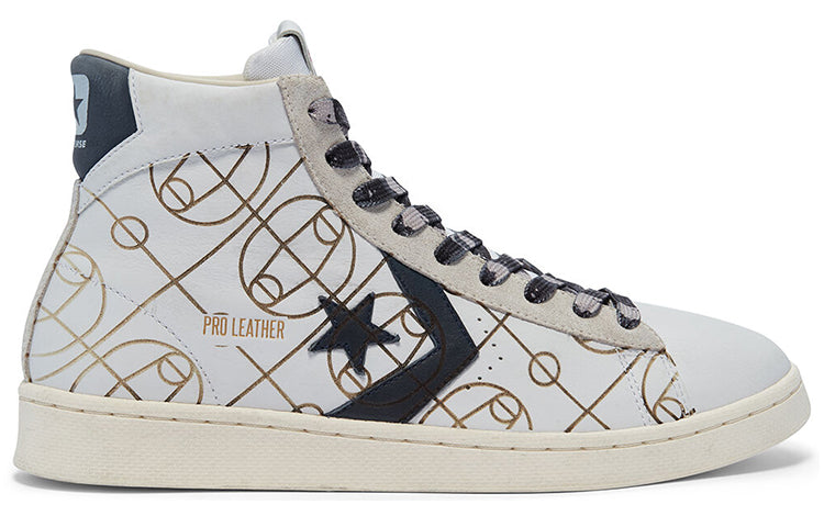 Converse Pro Leather High Top Shoes White/Golden 169116C