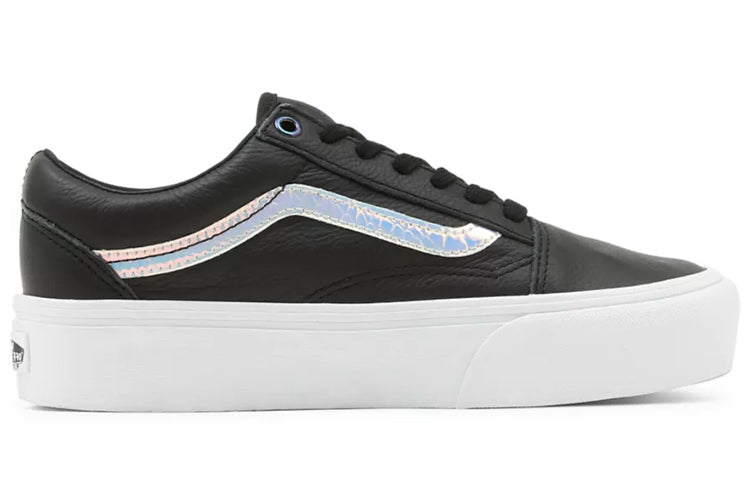 Vans Unisex Holo Sidestripe Old Skool Platform Sneakers Black/White VN0A5KRG98E