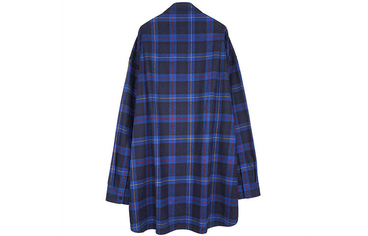 Balenciaga Checked Cotton-Twill Shirt 'Blue' 625548T1M194450