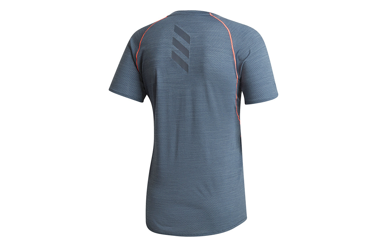 adidas Adi Runner Tee Running Sports Short Sleeve Blue GC6716
