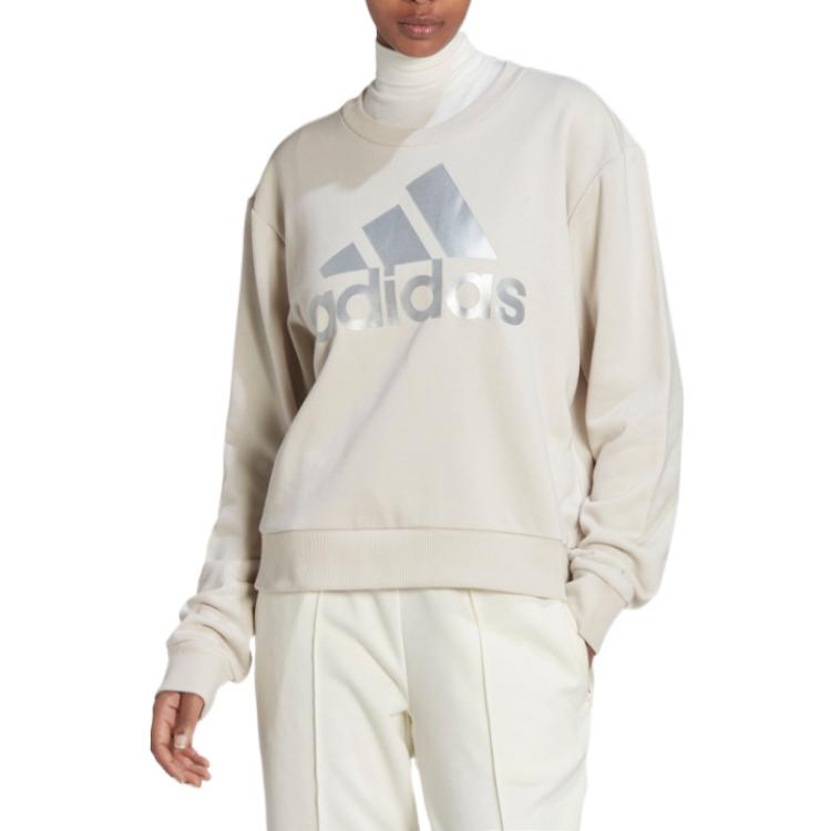(WMNS) adidas Essentials Logo Loose Sweatshirt 'Beige' HL2071