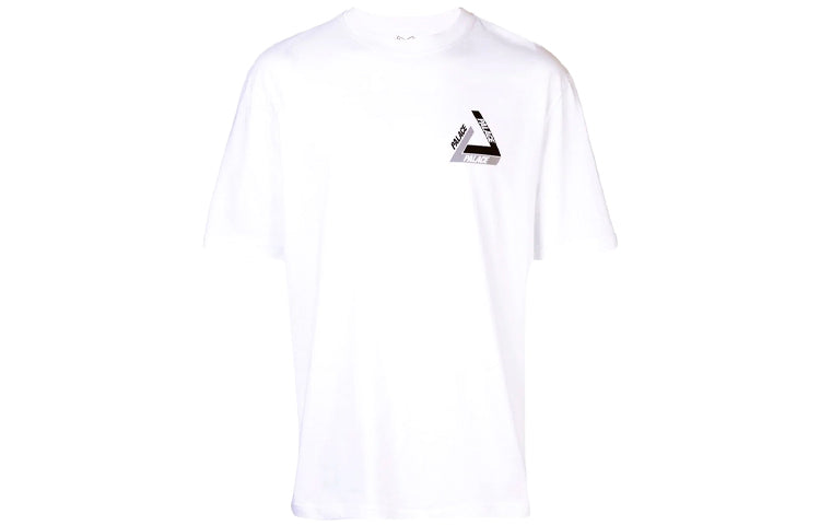 PALACE Tri-Shadow Christmas Limited Black Gray Triangle Logo Round Neck Short Sleeve White T-Shirt P15TS239