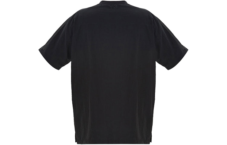 Men's Y-3 Round Neck Pullover Short Sleeve Sports Black T-Shirt FN5726