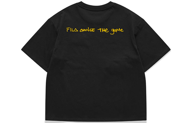 (WMNS) FILA FUSION Casual Sports Loose Short Sleeve Black T11W123103F-BK