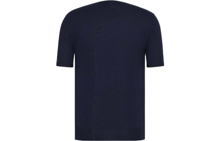 DIOR SS20 Daniel Arsham Logo Cracked Wool Silk For Men Navy 023M673AT090-C580