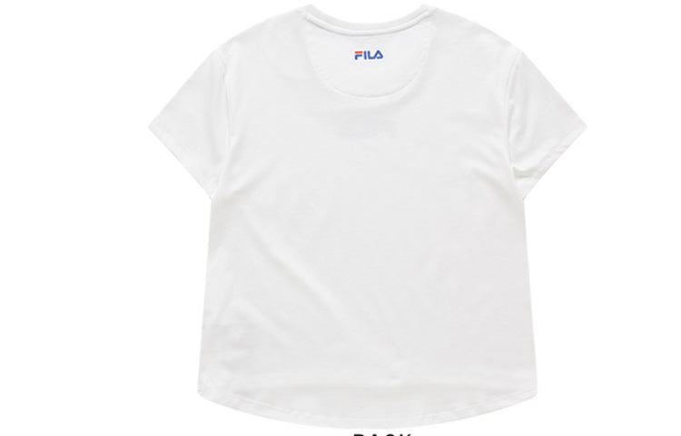 (WMNS) FILA FUSION Minimalistic logo Short Sleeve White T11W022107F-WT