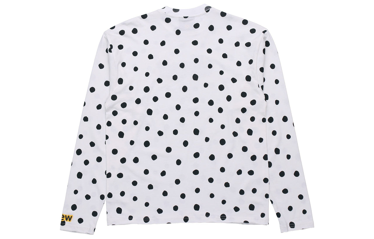 Drew House SS21 Secret ls Tee polka dots Alphabet Long Sleeves Unisex White DR-SS21-32