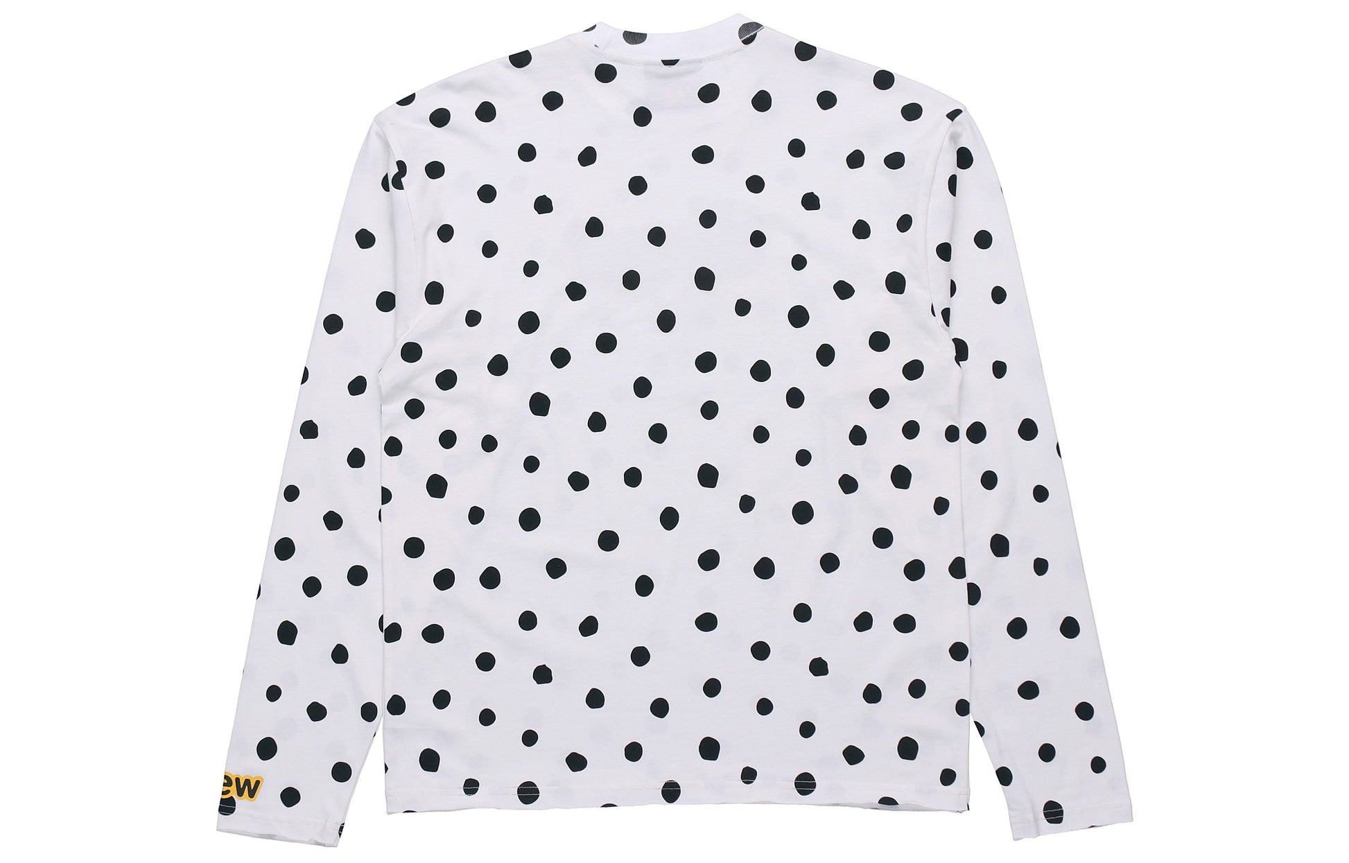 Drew House SS21 Secret ls Tee polka dots Alphabet Long Sleeves Unisex White DR-SS21-32