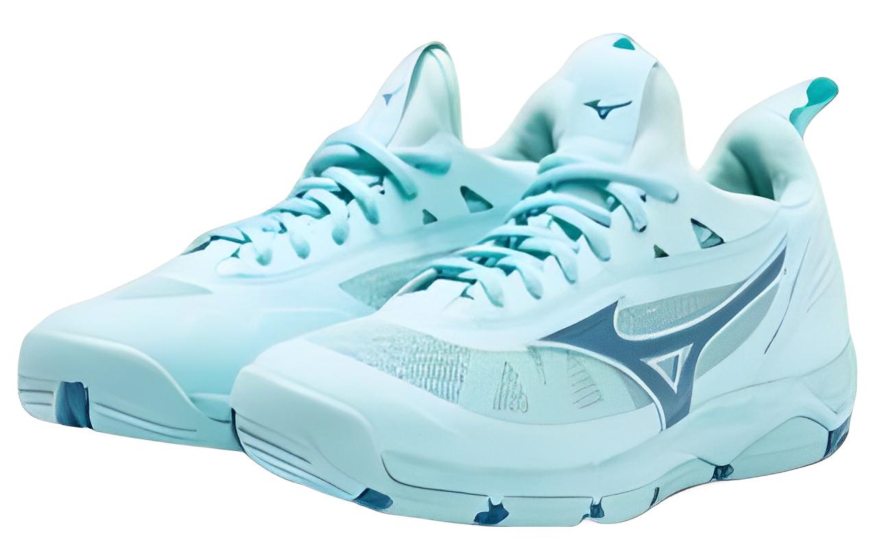 Mizuno Wave Luminous Low Tops Wear-resistant Volleyball Shoes Blue V1GC182096