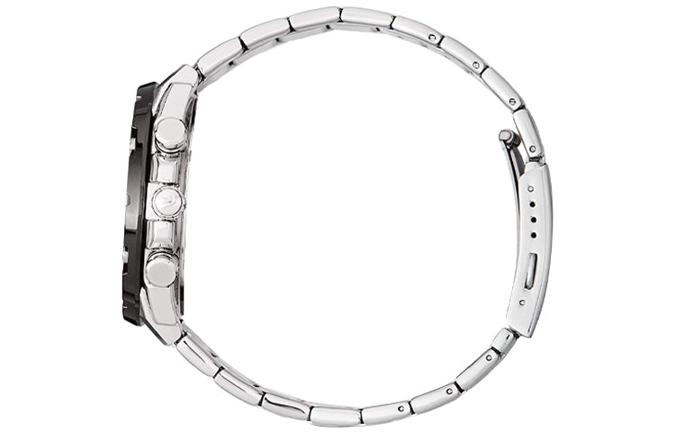 CASIO Waterproof Stainless Steel Strap EDIFICE Mens Silver Analog EFR-571DB-1A1VUEF