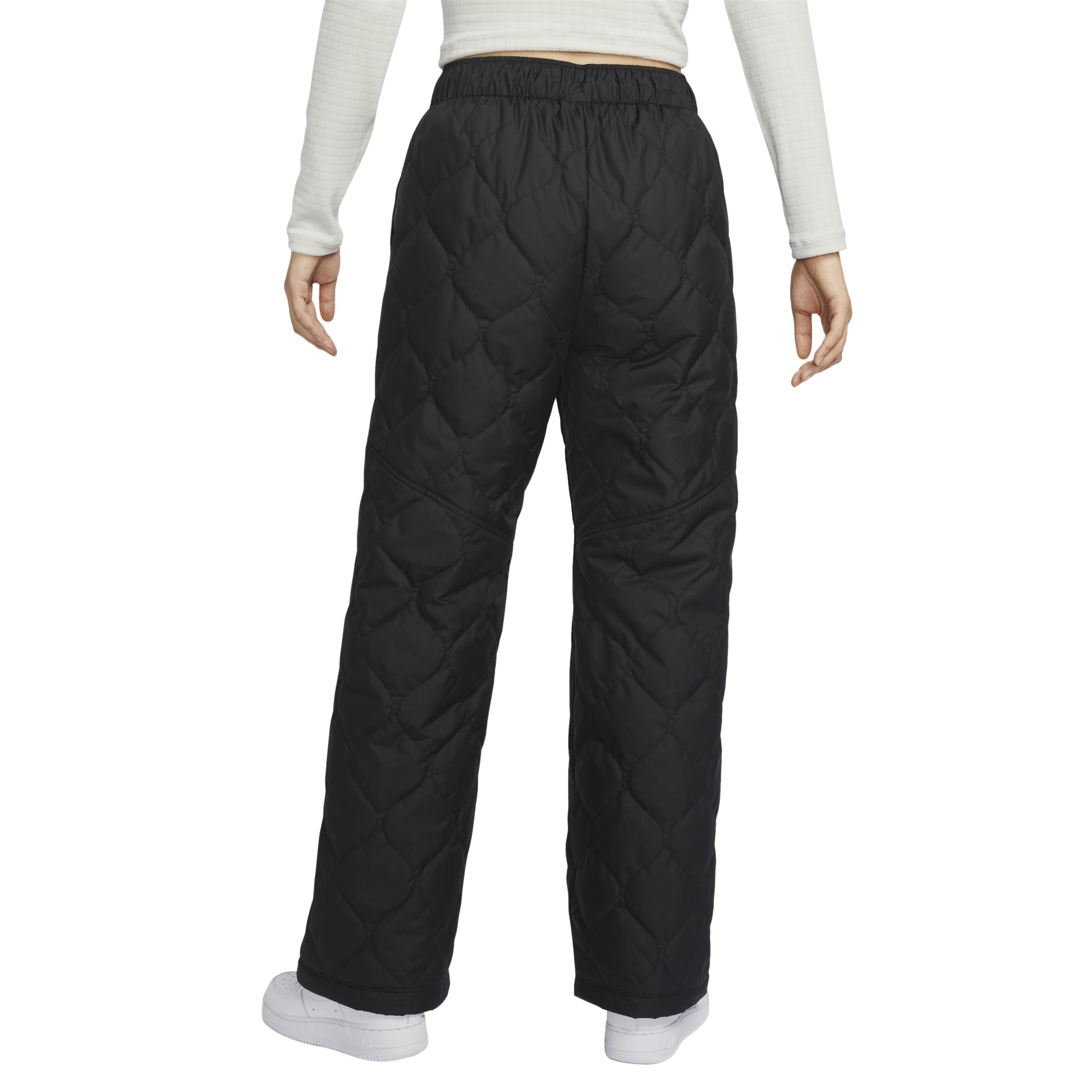 (WMNS) Nike Sportswear Essential High-waisted Quilted Waterproof Pants Asia Sizing 'Black' FB8723-010