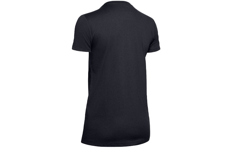 (WMNS) Under Armour Sportstyle Sports Tee Black/Pink 1346844-003