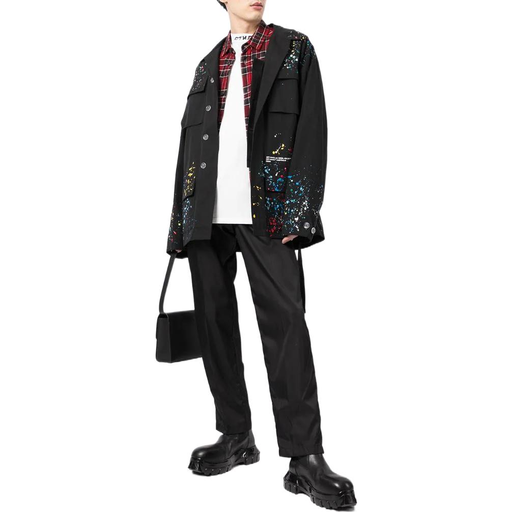 Off-White X Marais Splatter Field jacket 'Black' OMEA038T20FAB0031001