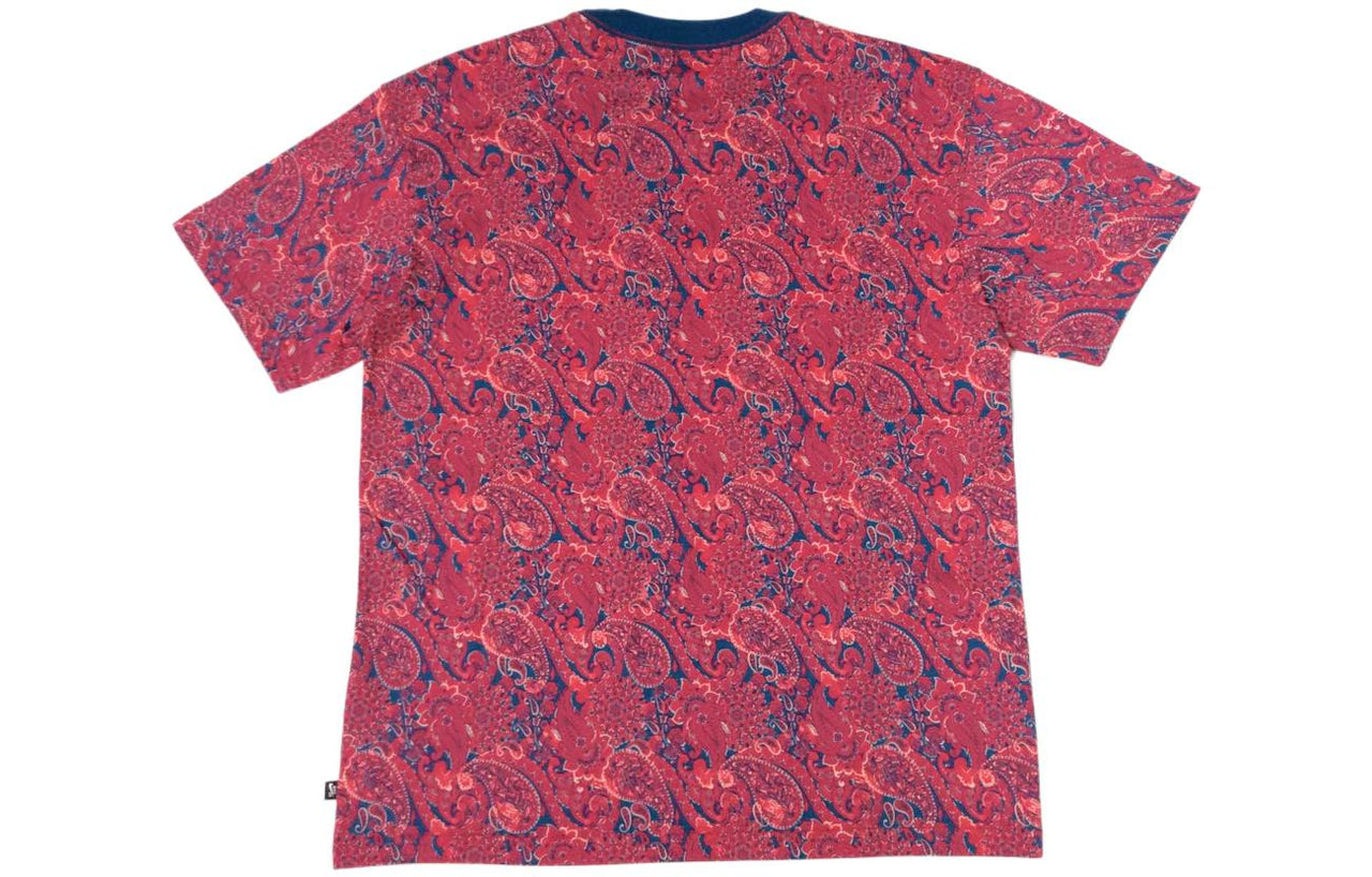 Men's Nike Curved Teardrop Printing Cotton Short Sleeve Red T-Shirt DN7304-662