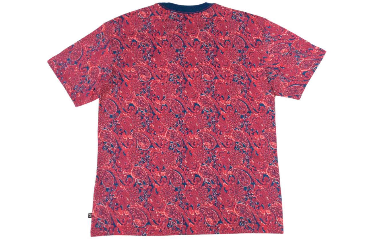 Men's Nike Curved Teardrop Printing Cotton Short Sleeve Red T-Shirt DN7304-662
