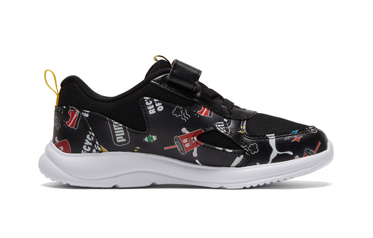 (PS) PUMA Fun Racer AC SportsRunning Shoes Black/Yellow/White 383575-01