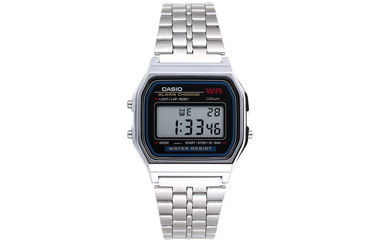 CASIO Youth Digital Cube Watch 'Metallic Silver Black' A159WA-N1
