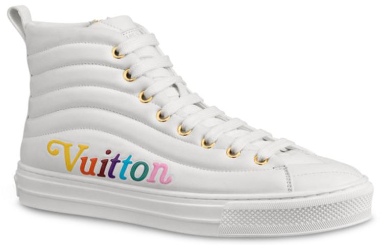 (WMNS) LOUIS VUITTON LV Stellar Calfskin High-Top Sports Shoes White 1A5C5H