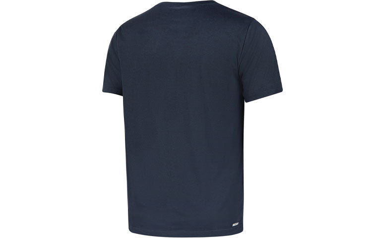 New Balance Men's New Balance Logo Printing Round Neck Sports Running Short Sleeve Navy Blue AMT01012-ECL