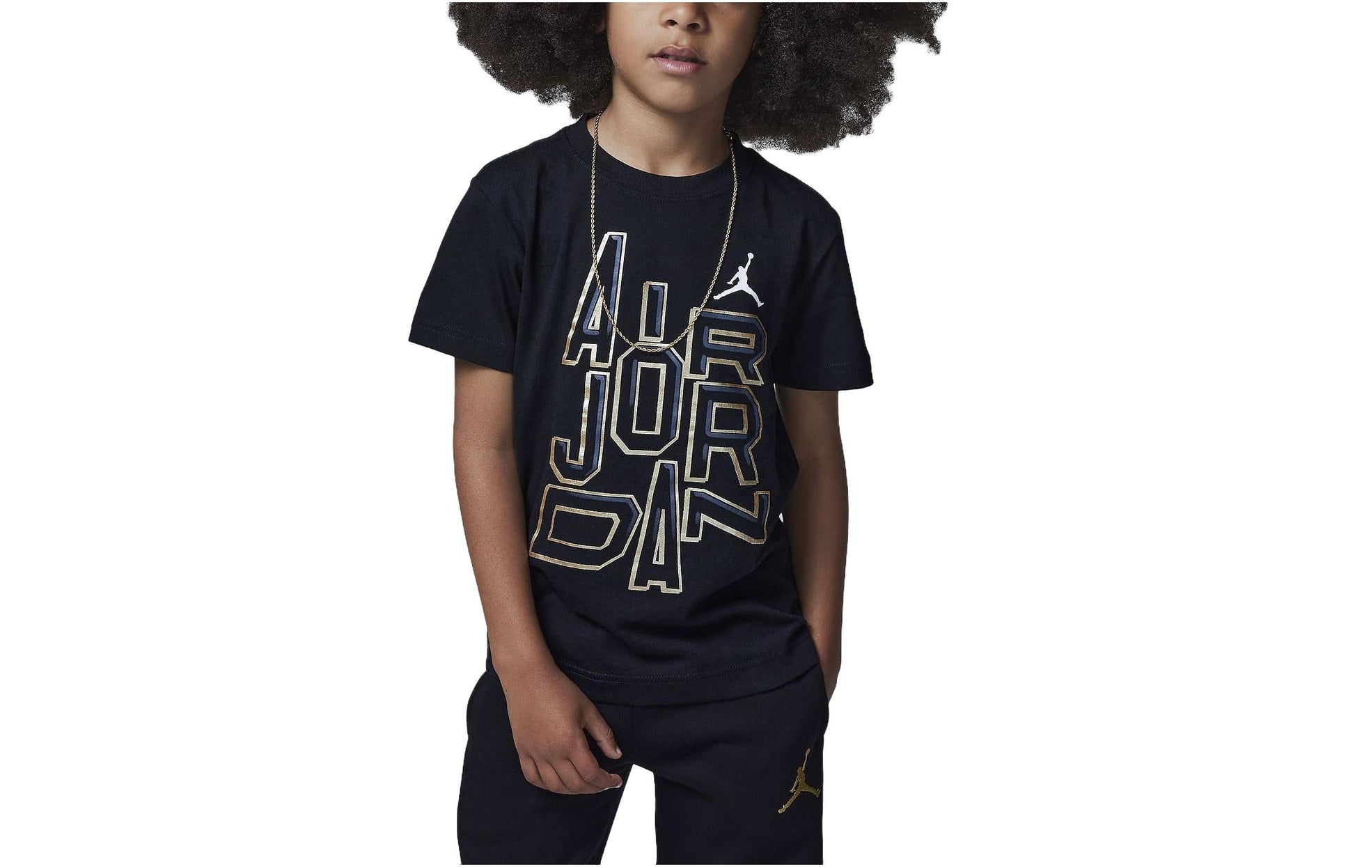 (PS) Air Jordan 23 Gold Line T-Shirt 'Black' 85C820-023