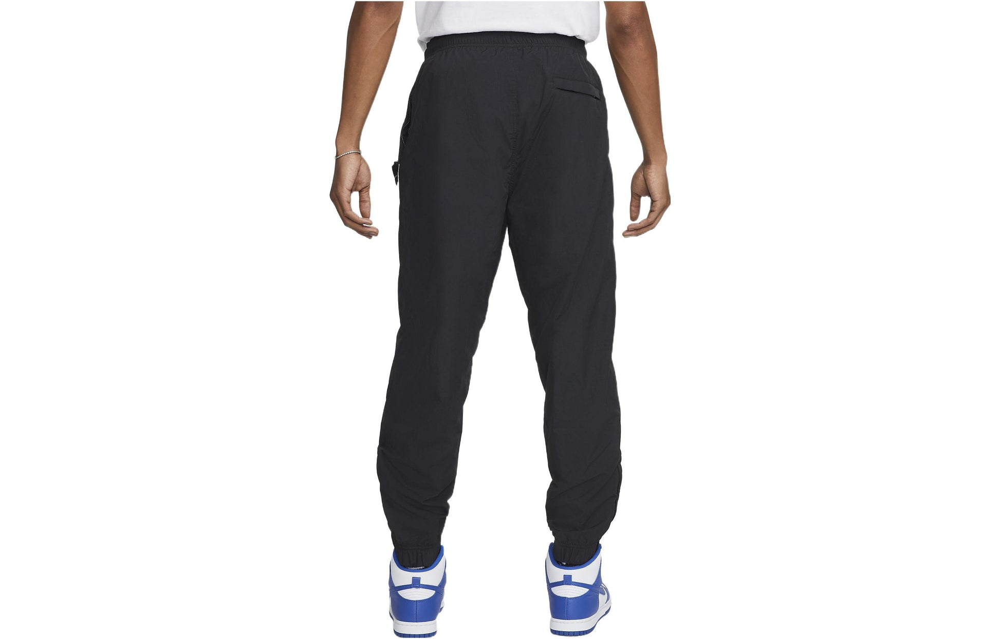 Men's Nike Solid Color Logo Printing Elastic Waistband Bundle Feet Sports Pants/Trousers/Joggers Autumn Black DQ6572-010
