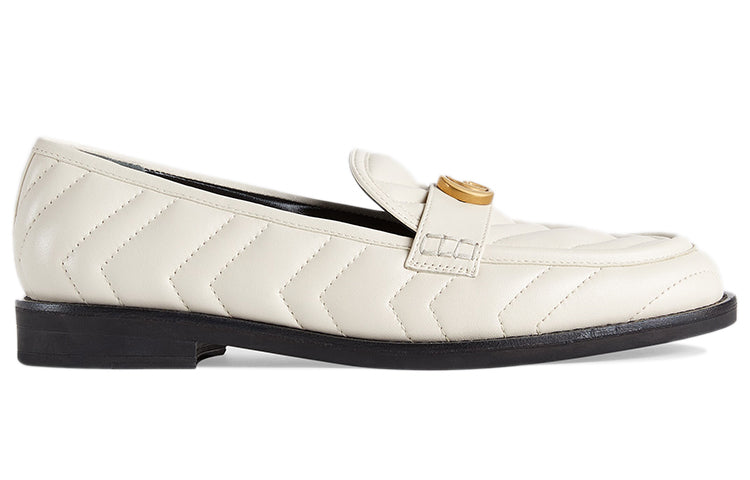 (WMNS) Gucci Loafer With Double G 'White' 670399-BKO60-9022