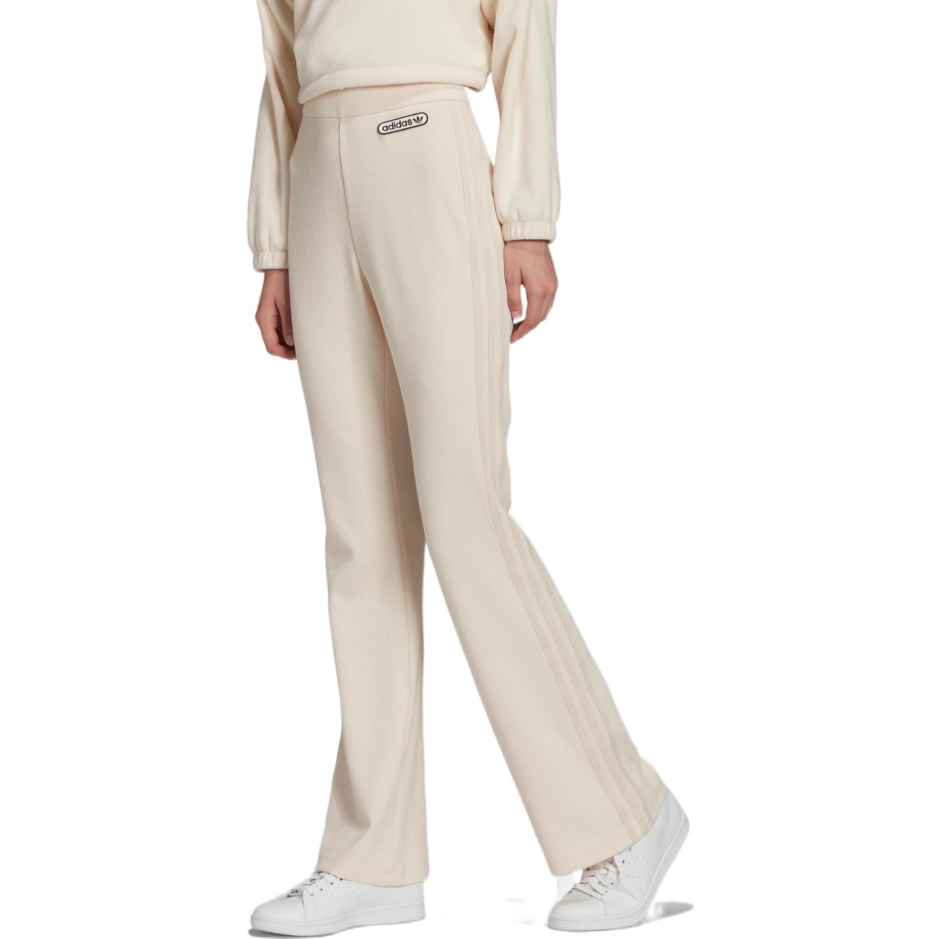 (WMNS) adidas Retro Luxury Flared Pants 'White' HL0054