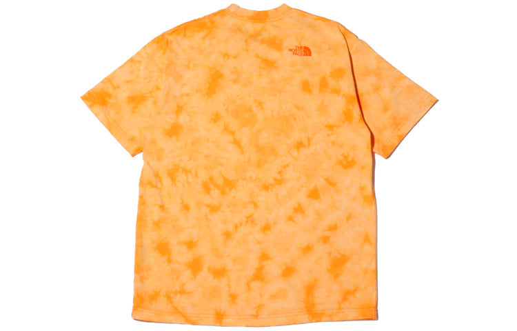 Men's THE NORTH FACE S/S Tie Dye Round Neck Short Sleeve Orange NT32057-FO