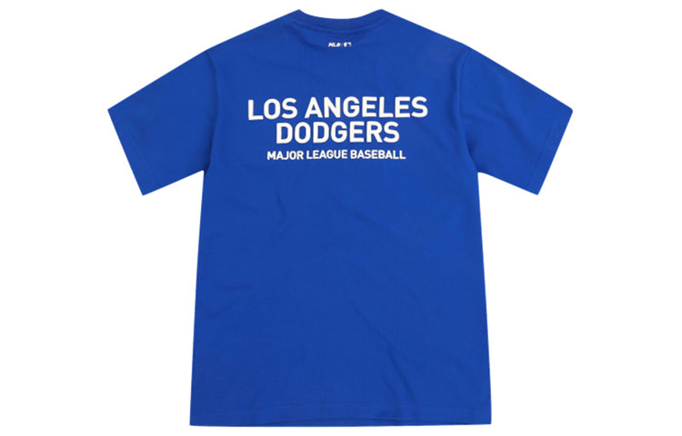 MLB NY/LA Los Angeles Dodgers Basic Small Label Printing Sports Round Neck Loose Short Sleeve Unisex Blue 31TS21931-07U