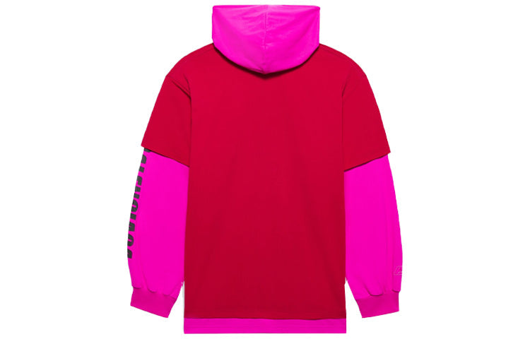 Balenciaga SS21 hooded Splicing Long Sleeves Unisex Pink Red 657037TKV826295