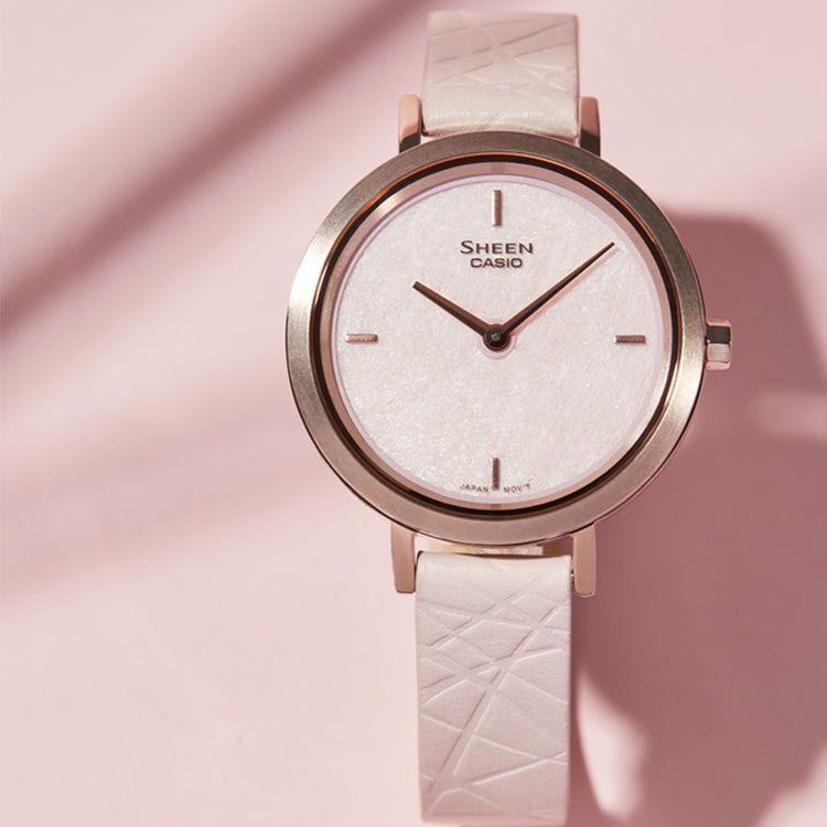 Casio Sheen Minimalistic Business Analog Watch 'Gold Pink' SHE-C150CGL-4AUPFP-PERSON