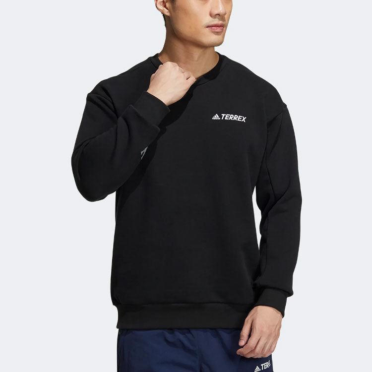 Men's adidas FWA KNIT CREW S Round Neck Pullover Black HG6584