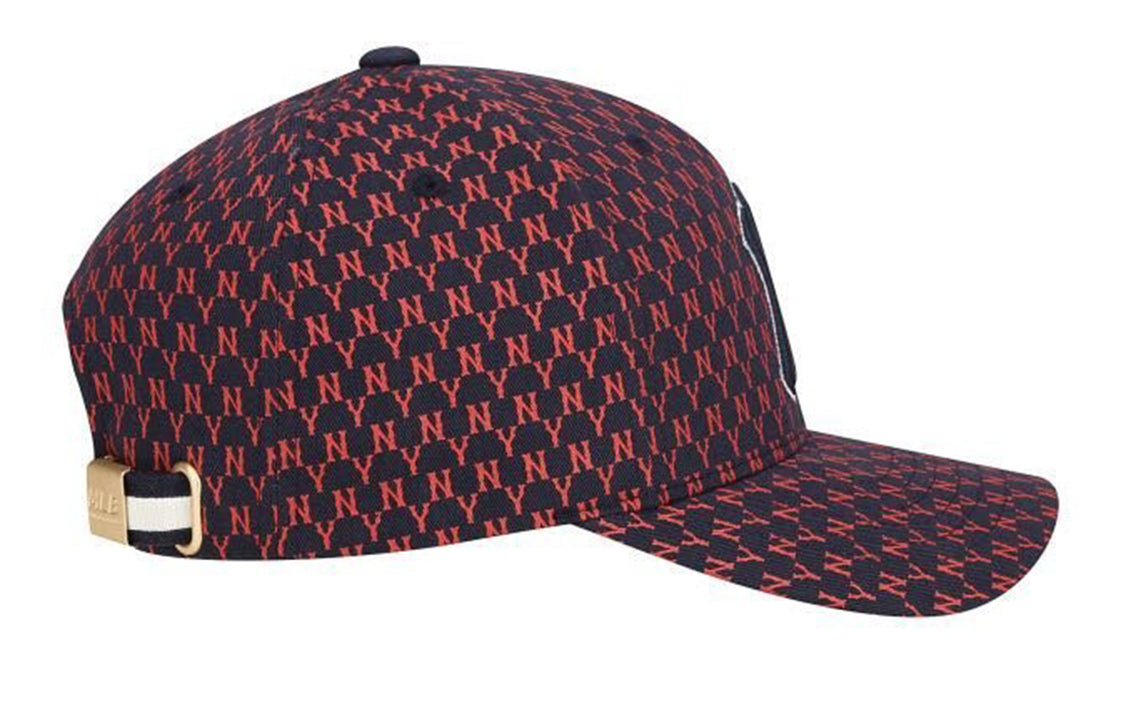 MLB Monogram Alphabet Adjustable Baseball Cap Rose Red 32CPFX911
