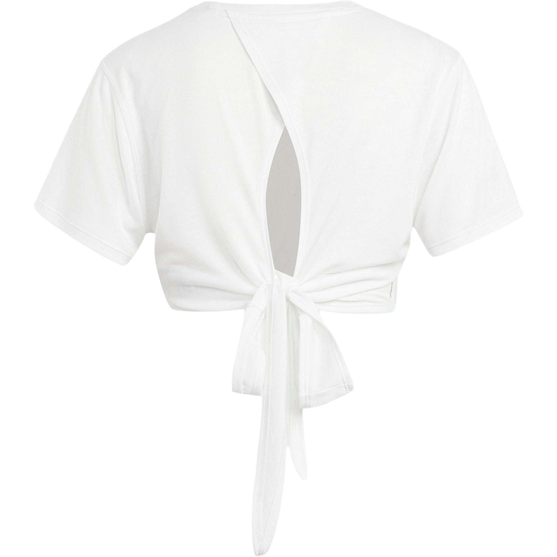 (WMNS) adidas Yoga Studio Wrapped T-Shirt Asia Sizing 'White' IS9001