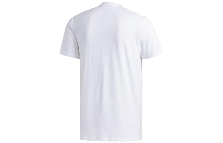 adidas originals Nestor Tee Printing Round Neck Sports Short Sleeve White DU8319