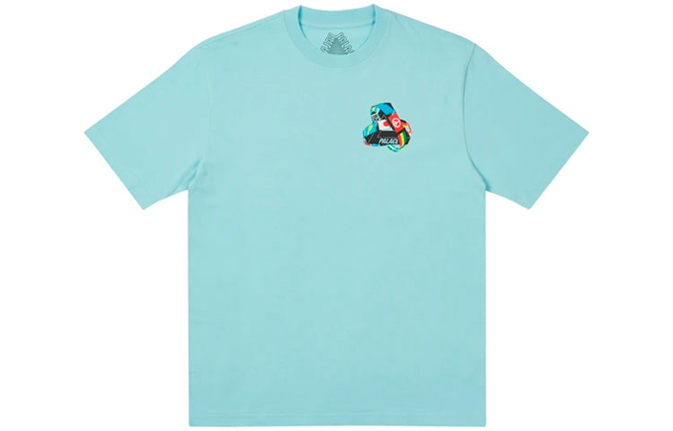 PALACE National Flag Triangle Print Short Sleeve Pattern Printing Blue T-Shirt P20TS093