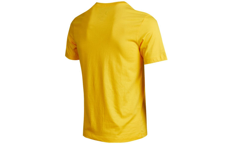 Nike lakers Embroidered Logo Knit Round Neck Short Sleeve Yellow DD6729-728