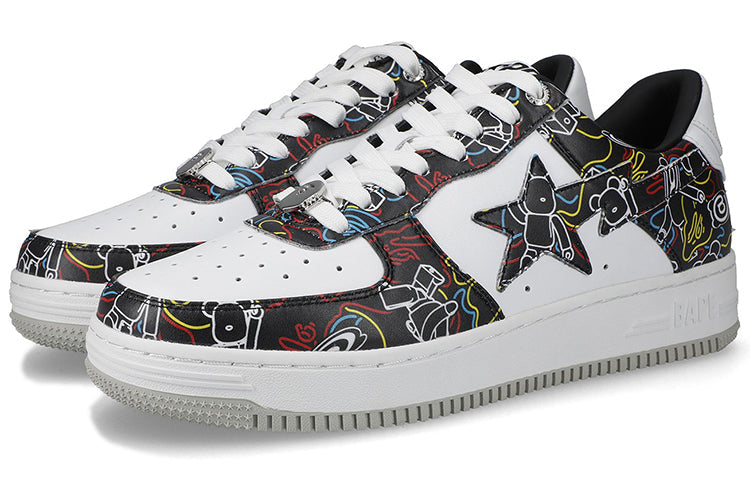 A BATHING APE Bape Sta Be@R Camo X Medicom Toy Exhibition 'Black White' 1H73-291-911-BLACK