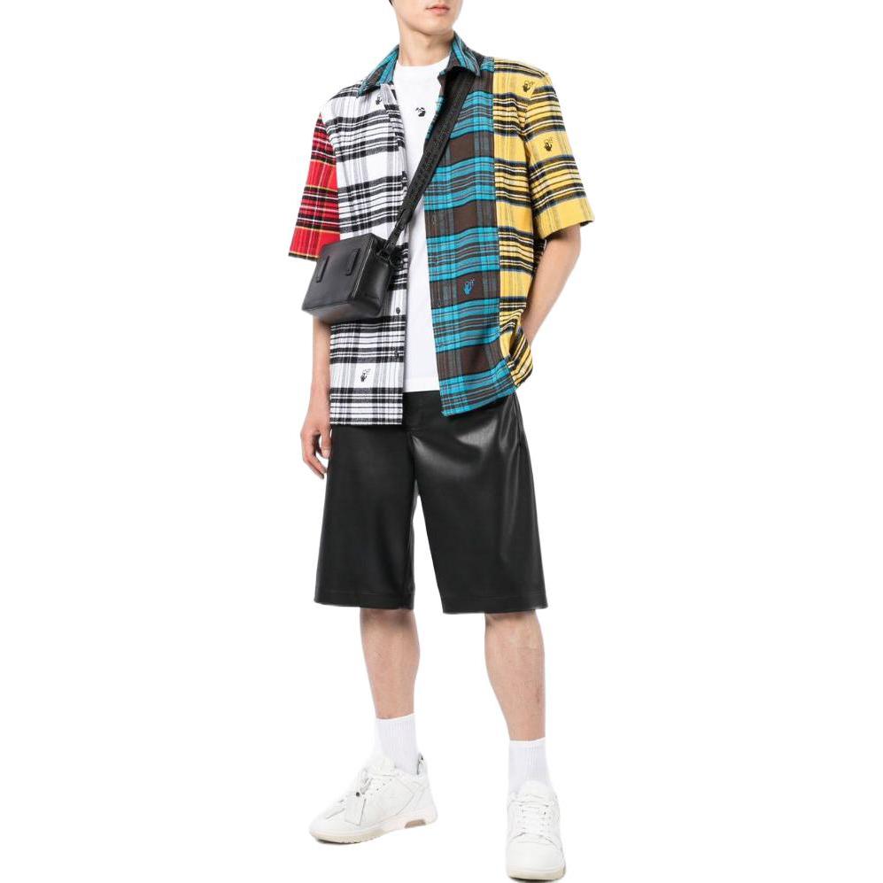Off-White Multi Check-Print Shirt OMGA205S22FAB00684108410