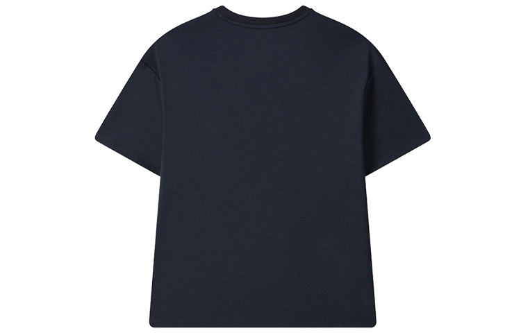 (WMNS) FILA Logo Printing Round-neck Blue F11W128158F-NV