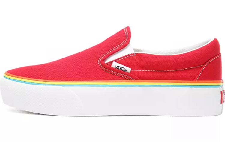 Vans Suede Outsole Classic Slip-on Platform Red/White VN0A3JEZS1U