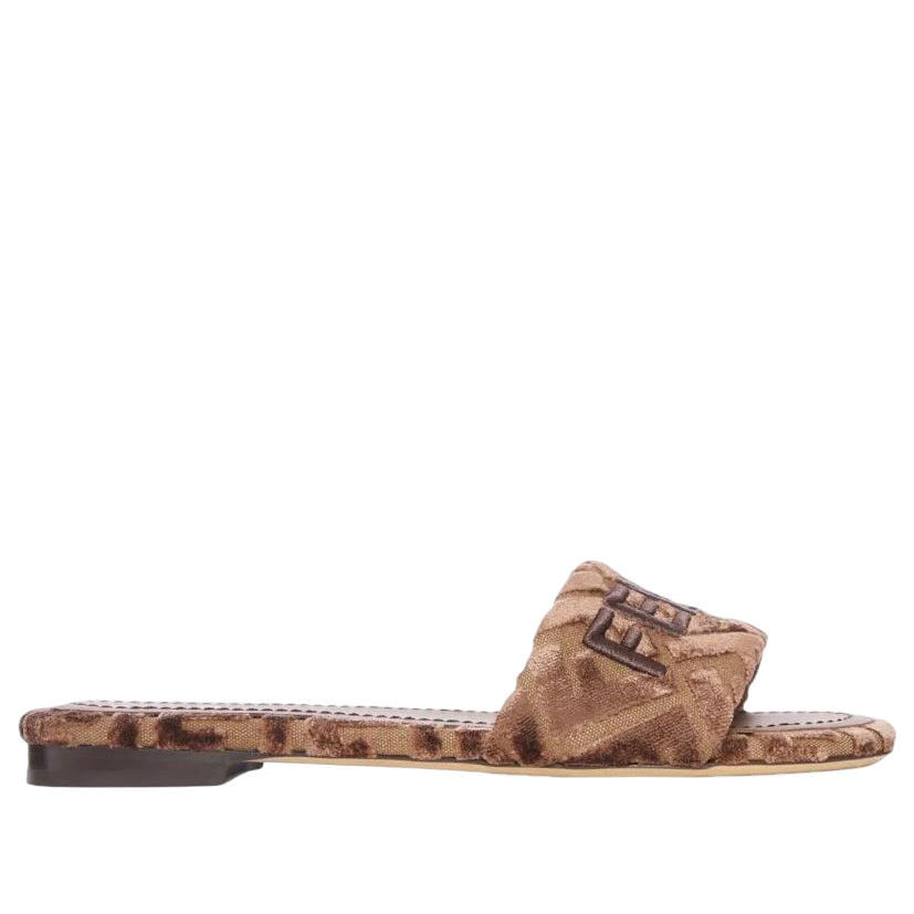 (WMNS) Fendi FW25 Sunshine Velvet Slide 'Brown' 8R8092AY9ZF1TP1
