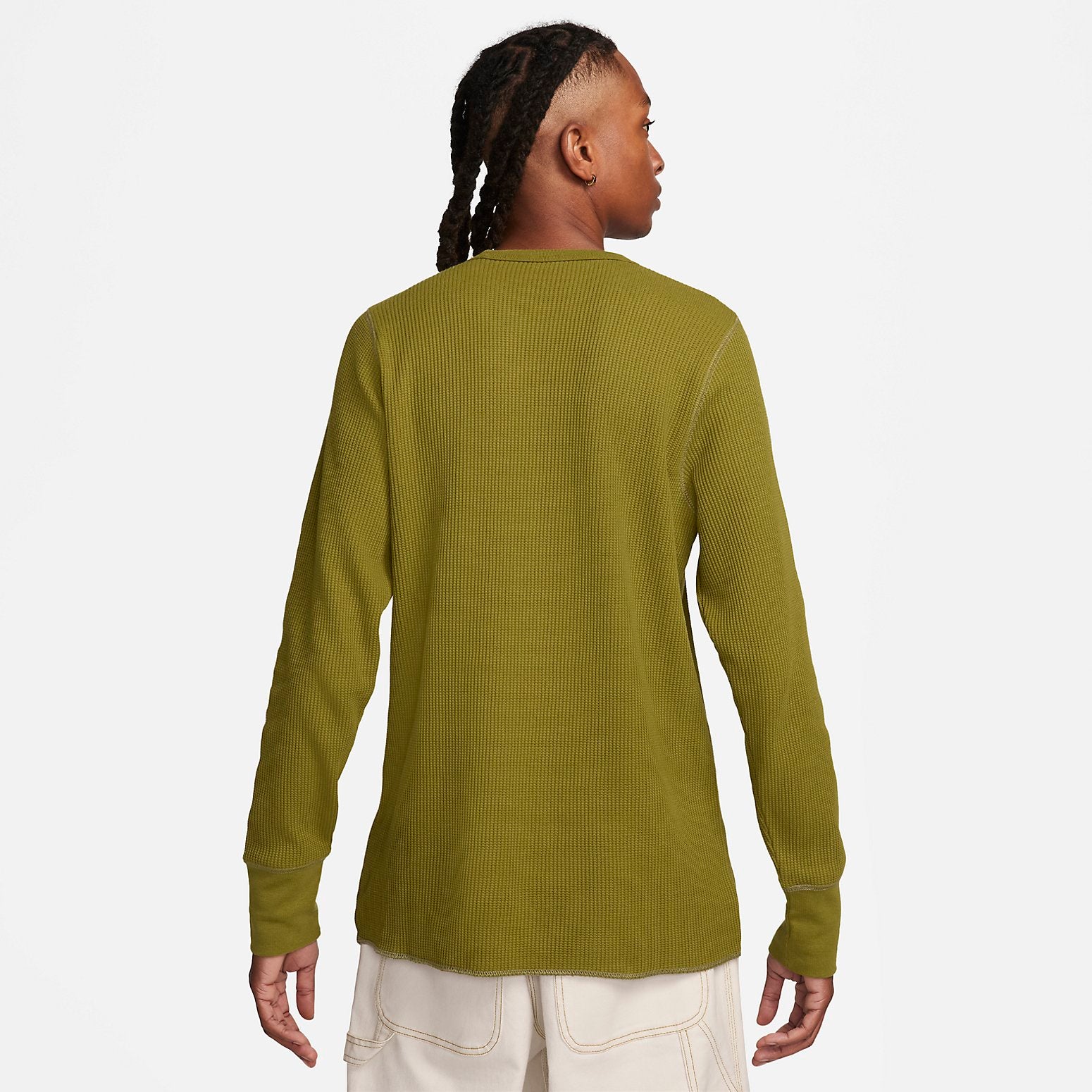 Nike Long-Sleeve Heavyweight Waffle Top 'Olive' DX0894-307
