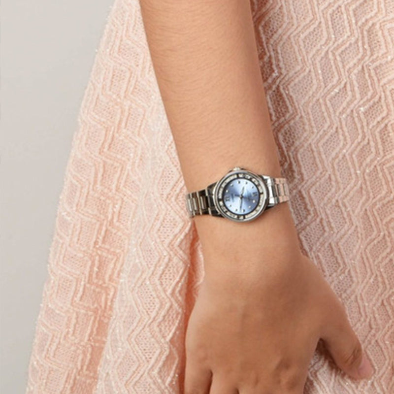Casio Influencer Fashion Business Analog Watch 'Blue Silver' LTP-1391D-2A2