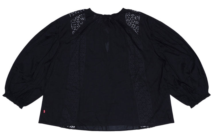Levis HAILEY AND JADEN Series Three Quarter Sleeve Shirt Black 85389-0001
