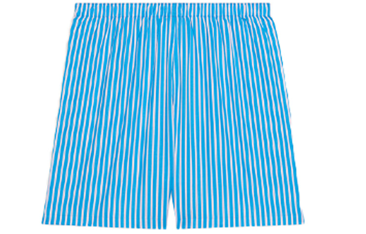 Balenciaga FW21 Striped Shorts 'Blue' 6583964A8B74900
