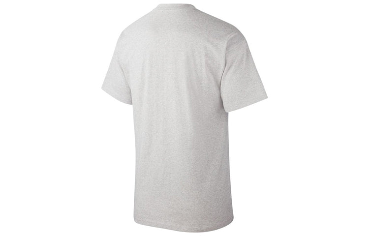 Nike Solid Color Round Neck Graffiti Logo Short Sleeve light grey CT6490-902