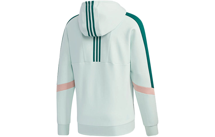 Men's adidas Colorblock Sports logo Casual Hooded Jacket Light Green GM4432